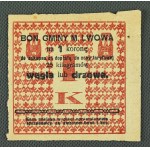 Voucher of Lviv Municipality for 1 crown for the purchase of coal or wood - Lviv