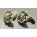 Jade cufflinks, Metalwork (109)