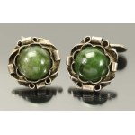 Jade cufflinks, Metalwork (109)