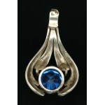 Blue zirconia pendant, Warmet (113)