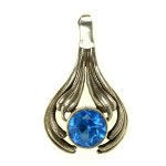 Blue zirconia pendant, Warmet (113)