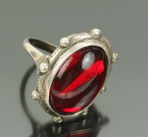 Ring with red stone, ORNO (121)