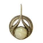 Pendant with gray agate, Warmet Jantar (144)