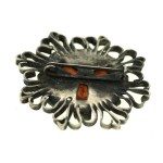 Broche avec ambre, création originale (145)