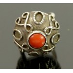Ring with coral, ORNO (146)