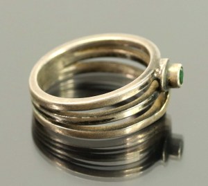 Ring with green zirconia, Rytosztuk (159)