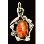 Pendant with amber, ORNO (167)