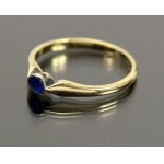 Blue zirconia ring, MS. Gold (202)