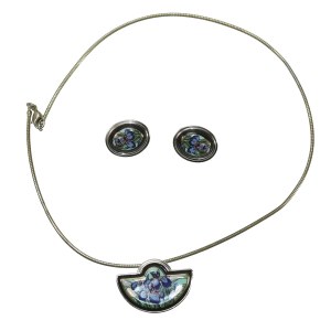 Iris necklace and clips from the Hommage à Claude Monet collection, Freywille, Vienna (174)