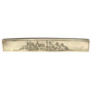 Comb holder with motif of Warsaw's Old Town, Jozef Panasiuk, 1951. (178)