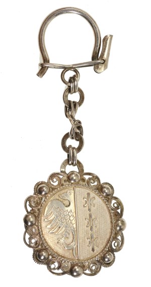 Key ring with coat of arms of Bielsko-Biala, author's product, namesake H. H. (180)
