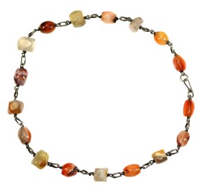 Necklace with different colored agates, ORNO (187)