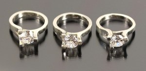 Ring and earring set, silver (195)