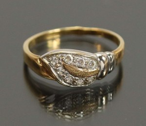 Zirconia ring, A.D. Gold (208)