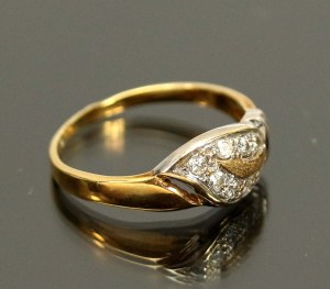 Zirconia ring, A.D. Gold (208)
