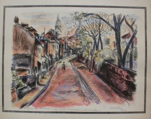 Michel Adlen (1898-1980), Rue de l'Abreuvoir &agrave; Montmartre