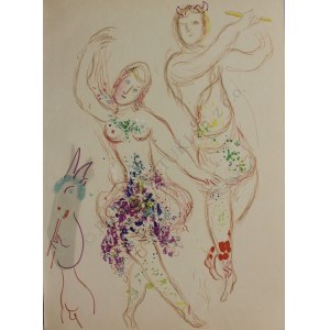 Marc Chagall (1887-1985), Dafne i Chloe(z &bdquo;Le Ballet&rdquo;, 1969, Mourlot #581)
