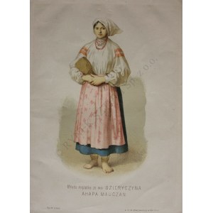 Wojciech Gerson wg (1831-1901), Młoda mężatka ze wsi Ozieryczyna. Ahapa Mauczan[Zakład litograficzny Władysława Główczewskiego(1843-1905)]