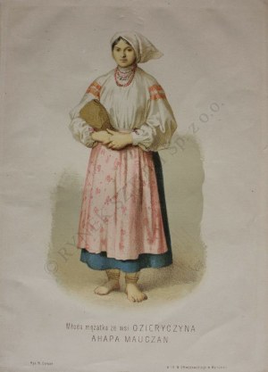 Wojciech Gerson wg (1831-1901), Młoda mężatka ze wsi Ozieryczyna. Ahapa Mauczan[Zakład litograficzny Władysława Główczewskiego(1843-1905)]