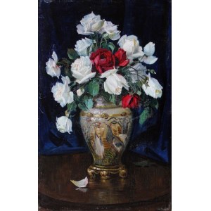 Ignacy Zygmuntowicz (1875-1947), Roses in a vase
