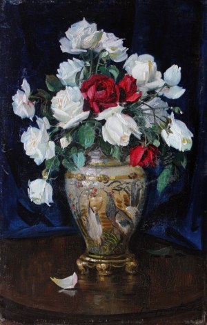 Ignacy Zygmuntowicz (1875-1947), Róże w wazonie