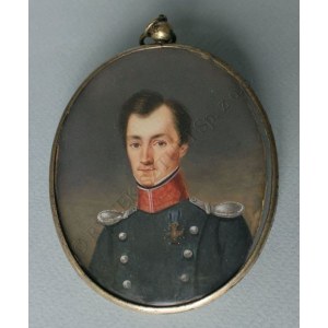 A.N.(Poland, k.XIX century), Miniature Portrait of Stanislaw Barzykowski