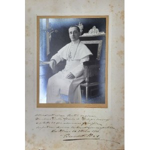 Benedetto XV , Papa - Fotografia con dedica e autografo