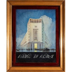 BANCO DI ROMA bozzetto pubblicitario anni '930
