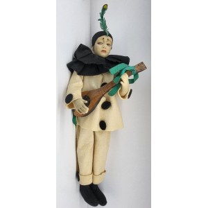 LENCI - Bambola Pierrot con chitarra