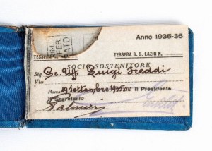 Football, Italy, SS LAZIO membership card
