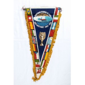 Football, Italy, World Cup CHILE 1962 signed pennant