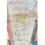 Football, Italy, World Cup CHILE 1962 signed pennant