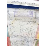 Football, Italy, World Cup CHILE 1962 signed pennant