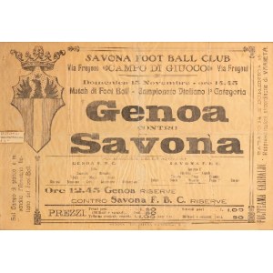 Calcio GENOA - SAVONA 1914