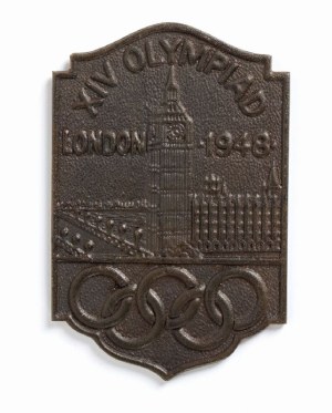 Olympics, London 1948, bronze plaque