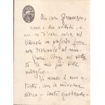 D'Annunzio, Gabriele - Lettera e raccoglitore, a Pasquinelli
