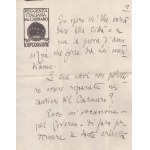 D'Annunzio Gabriele (1863-1938), Fiume, lettera autografa