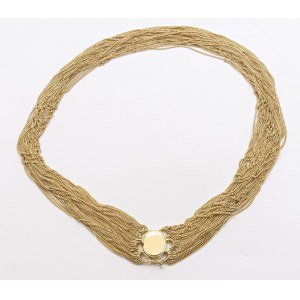 Jewellery - Collana multicatenina con chiusura ovale in oro gi...