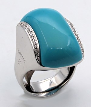 Jewellery - White gold ring with diamonds ct. 0.30 approx. ...