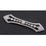 Jewellery - Brooch barrette in white gold, French diamond...