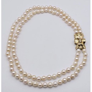 Jewellery - Collana composta da due fili di perle coltivate mm...