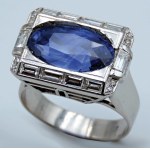 Jewellery - White gold ring with diamonds ct.1 approx. and zaf...
