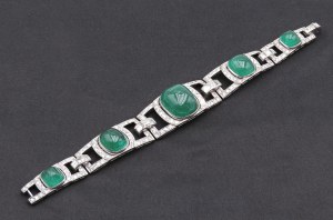Jewellery - 1930s bracelet in white gold with diamonds ct. 1...