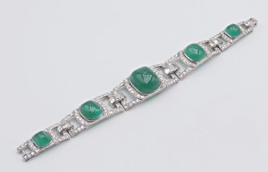 Jewellery - 1930s bracelet in white gold with diamonds ct. 1...