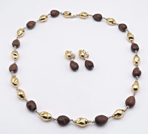 Jewellery - Parure consisting of decomposable necklace and pair of ...