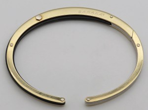 Jewellery - Rigid bracelet in yellow gold and various materials, f...