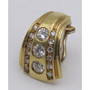 Jewellery - Orecchino singolo in oro giallo con brillanti ct. ...