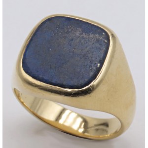 Jewellery - Anello oro giallo da uomo con lapis misura 20. gr....