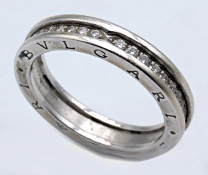 Jewellery - Anello in oro bianco B0I con brillanti ct. 1,11 ci...