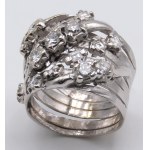Jewellery - White gold band ring with brilliants,diamond...